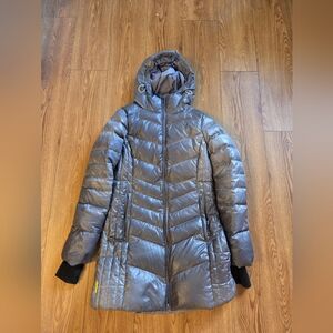 Lole  Metallic Duck Down Feather Puffer Coat Jacket Lined Size small